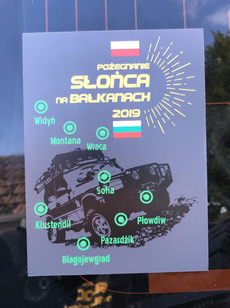 Naklejka wyprawy Pożegnanie słońca na Bałkanach 2019 - Bułgaria